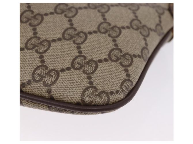 Borsa GUCCI GG Supreme Web Sherry Line in PVC Beige Oro 904 02 047 Auth BA14476 D'oro - vista 18