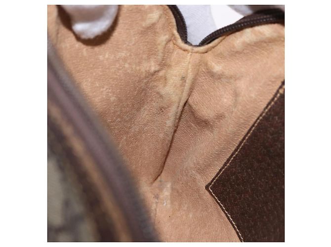 Borsa GUCCI GG Supreme Web Sherry Line in PVC Beige Oro 904 02 047 Auth BA14476 D'oro - vista 22