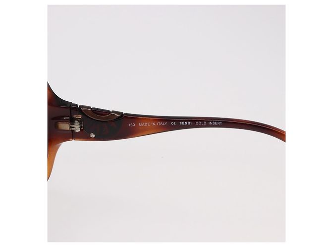 Gafas de sol FENDI COLD INSERT Plástico Marrón Auth SW2609 Castaño - vista 14