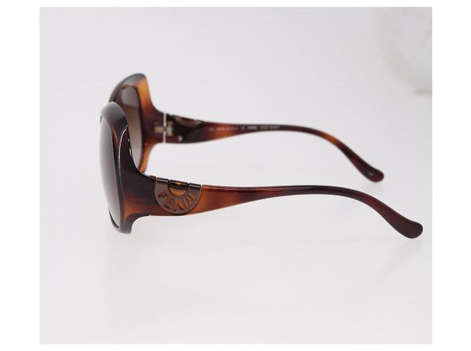 Gafas de sol FENDI COLD INSERT Plástico Marrón Auth SW2609 Castaño - vista 5