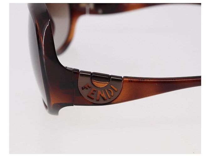 Gafas de sol FENDI COLD INSERT Plástico Marrón Auth SW2609 Castaño - vista 6