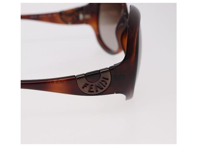 Gafas de sol FENDI COLD INSERT Plástico Marrón Auth SW2609 Castaño - vista 8