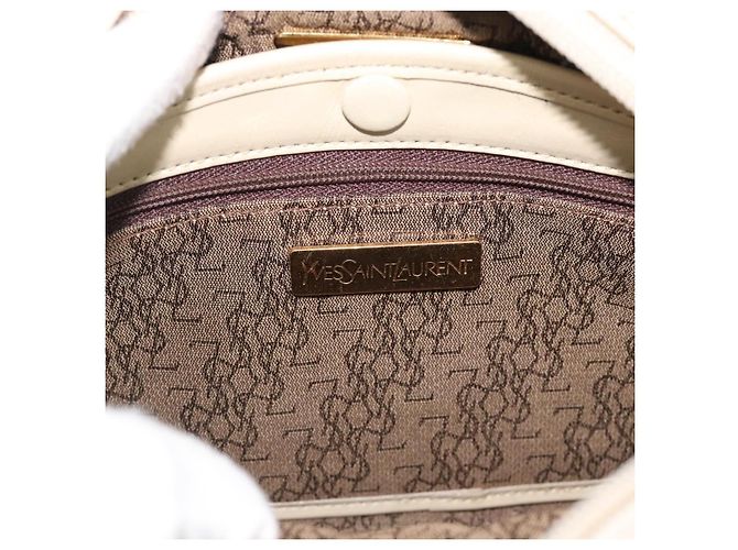 Borsa a Spalla SAINT LAURENT in Pelle Avorio Oro Auth 192290 D'oro Crudo - vista 11