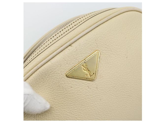 Borsa a Spalla SAINT LAURENT in Pelle Avorio Oro Auth 192290 D'oro Crudo - vista 17