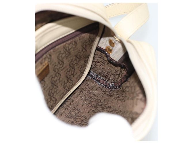 Borsa a Spalla SAINT LAURENT in Pelle Avorio Oro Auth 192290 D'oro Crudo - vista 18