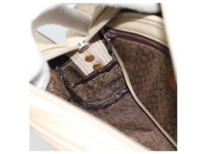 Borsa a Spalla SAINT LAURENT in Pelle Avorio Oro Auth 192290 D'oro Crudo - vista 19