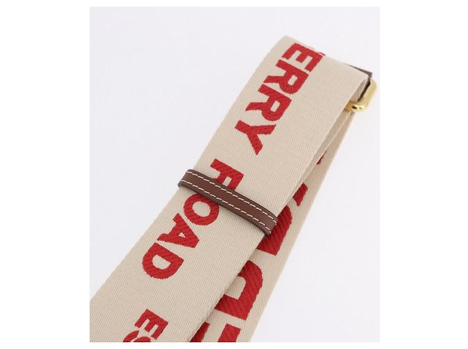BURBERRY Shoulder Strap Canvas 36.2"" Beige Gold Auth 192166M Golden - view 11