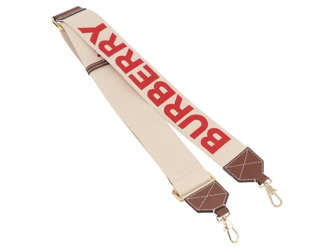 BURBERRY Shoulder Strap Canvas 36.2"" Beige Gold Auth 192166M Golden - view 2
