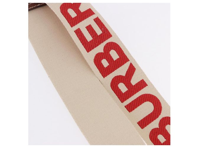BURBERRY Shoulder Strap Canvas 36.2"" Beige Gold Auth 192166M Golden - view 5