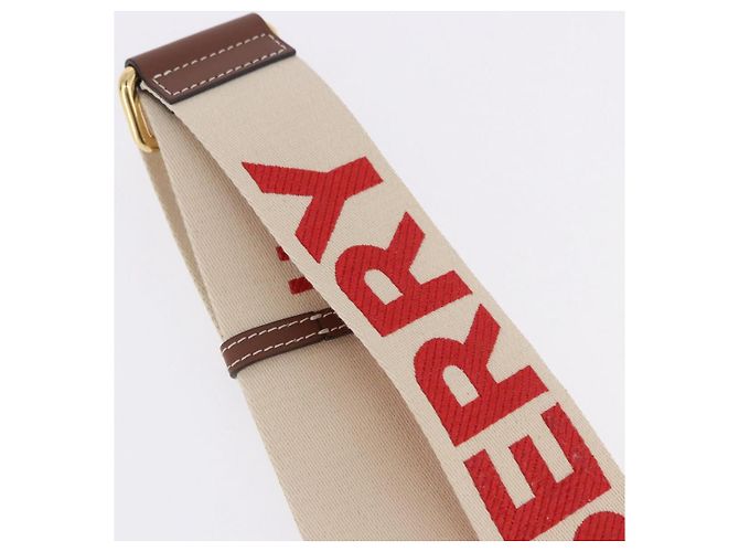 BURBERRY Shoulder Strap Canvas 36.2"" Beige Gold Auth 192166M Golden - view 6