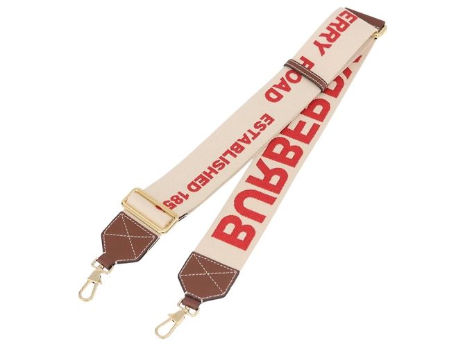 BURBERRY Shoulder Strap Canvas 36.2"" Beige Gold Auth 192166M Golden - view 7