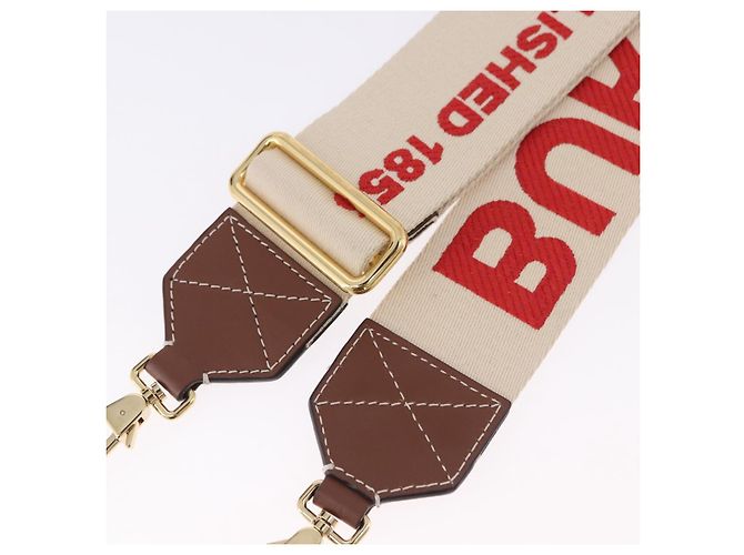 BURBERRY Shoulder Strap Canvas 36.2"" Beige Gold Auth 192166M Golden - view 9