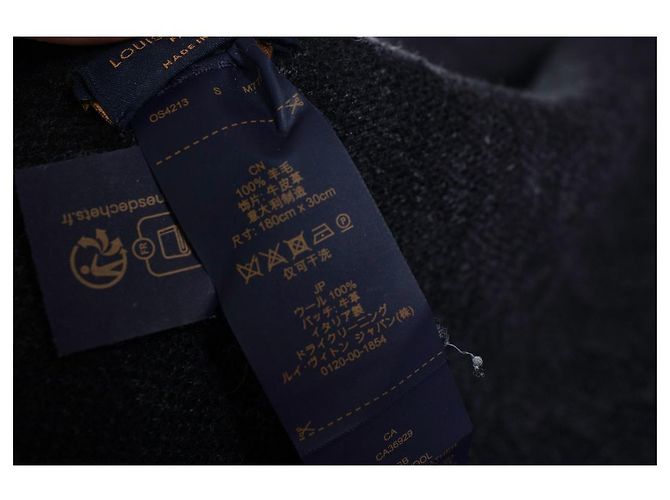 Louis Vuitton, sciarpa Neo petit damier in antracite Nero Grigio - vista 5