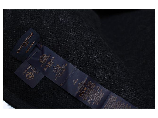 Louis Vuitton, sciarpa Neo petit damier in antracite Nero Grigio - vista 6