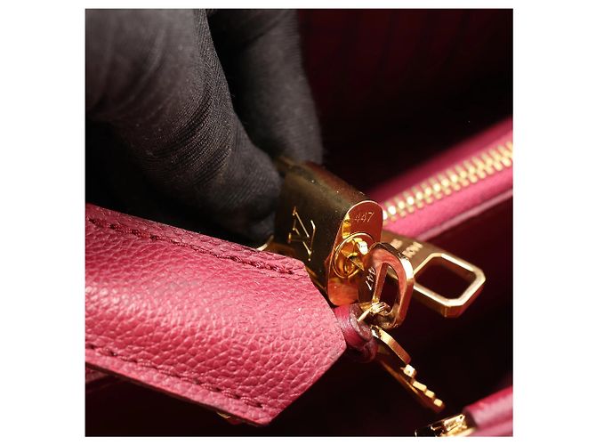 Borsa 2Way Louis Vuitton Montaigne MM Monogram Empreinte in Burgundy M43258 Bordò - vista 11
