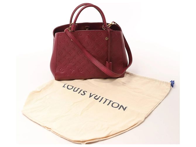 Borsa 2Way Louis Vuitton Montaigne MM Monogram Empreinte in Burgundy M43258 Bordò - vista 12