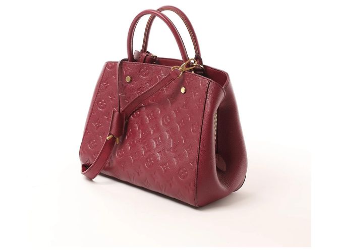 Borsa 2Way Louis Vuitton Montaigne MM Monogram Empreinte in Burgundy M43258 Bordò - vista 2