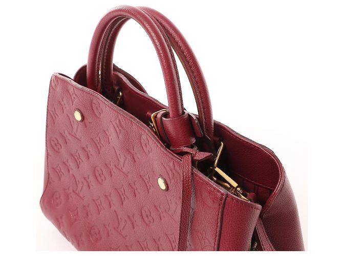 Borsa 2Way Louis Vuitton Montaigne MM Monogram Empreinte in Burgundy M43258 Bordò - vista 5