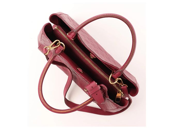 Borsa 2Way Louis Vuitton Montaigne MM Monogram Empreinte in Burgundy M43258 Bordò - vista 7