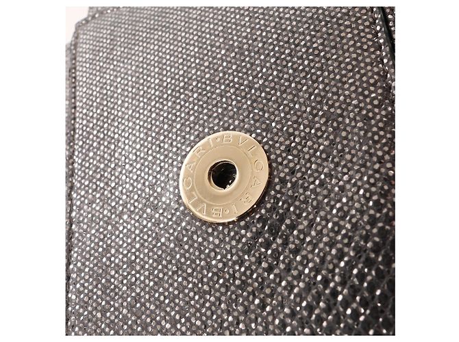 Bulgari Borsa a tracolla con catena in pelle BVLGARI Serpenti in grigio - vista 9