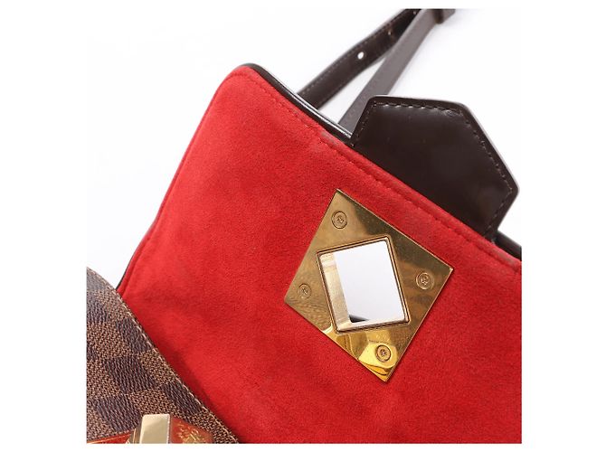 Borsa 2Way Louis Vuitton Bergamo PM Damier Ebene Marrone N41167 Rosso - vista 13