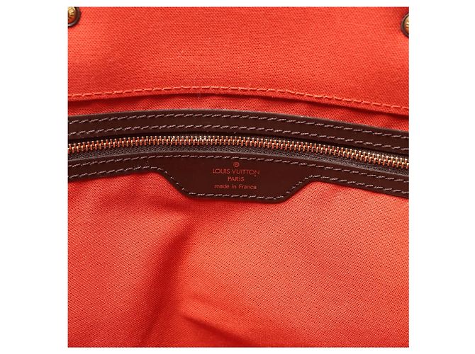 Borsa Louis Vuitton Greenwich GM Damier Ebene N41155 Rosso - vista 13