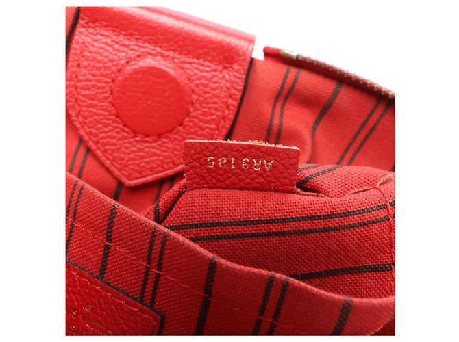 Borsa Louis Vuitton Mazarine PM Monogram Empreinte Rossa M50638 Rosso - vista 10