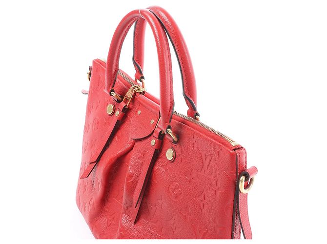 Borsa Louis Vuitton Mazarine PM Monogram Empreinte Rossa M50638 Rosso - vista 3
