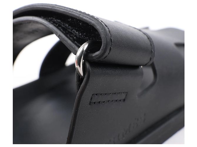 Hermès Sandali Cypre in pelle HERMES, Nero, Taglia 38.5 EU - vista 10