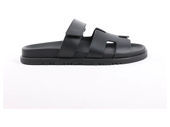 Hermès Sandali Cypre in pelle HERMES, Nero, Taglia 38.5 EU - vista 3