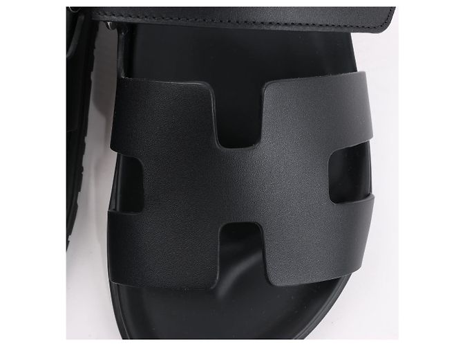 Hermès Sandali Cypre in pelle HERMES, Nero, Taglia 38.5 EU - vista 5