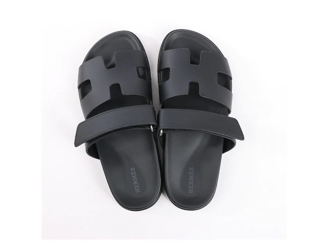 Hermès Sandali Cypre in pelle HERMES, Nero, Taglia 38.5 EU - vista 7