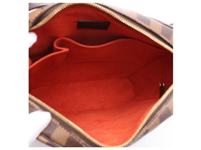 Borsa a tracolla Louis Vuitton Ipanema GM Damier Ebene marrone N51292 Rosso - vista 10