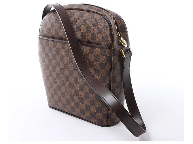 Borsa a tracolla Louis Vuitton Ipanema GM Damier Ebene marrone N51292 Rosso - vista 2