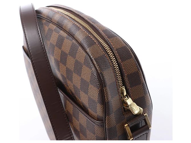 Borsa a tracolla Louis Vuitton Ipanema GM Damier Ebene marrone N51292 Rosso - vista 3