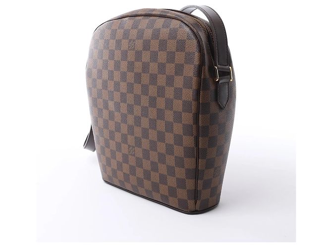 Borsa a tracolla Louis Vuitton Ipanema GM Damier Ebene marrone N51292 Rosso - vista 4