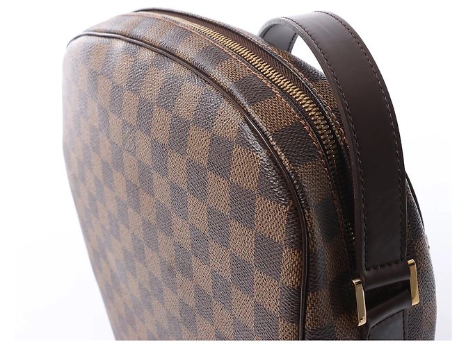 Borsa a tracolla Louis Vuitton Ipanema GM Damier Ebene marrone N51292 Rosso - vista 5