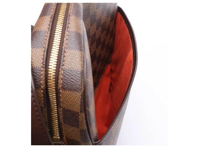 Borsa a tracolla Louis Vuitton Ipanema GM Damier Ebene marrone N51292 Rosso - vista 9