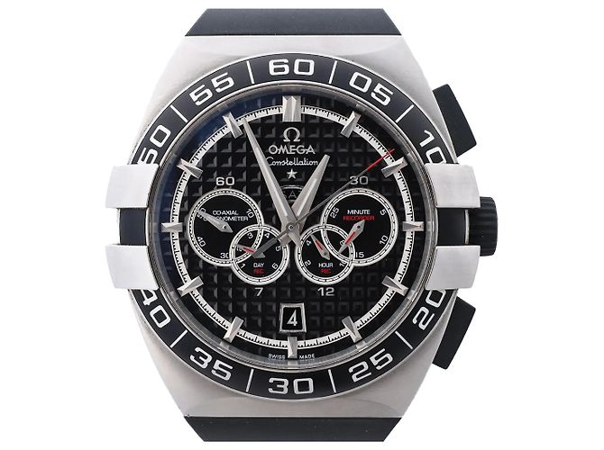 Omega Constellation Double Eagle 121.32.44.52.01.001 8507346 SS x Rubber Orologio con Quadrante Nero - vista 2