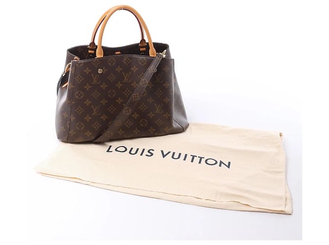 Borsa 2Way Louis Vuitton Montaigne MM in Monogram Canvas marrone M41056 Bordò - vista 15