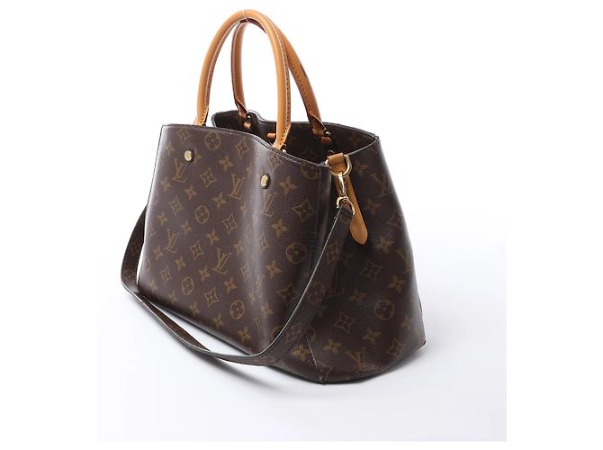 Borsa 2Way Louis Vuitton Montaigne MM in Monogram Canvas marrone M41056 Bordò - vista 2