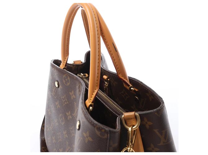 Borsa 2Way Louis Vuitton Montaigne MM in Monogram Canvas marrone M41056 Bordò - vista 3