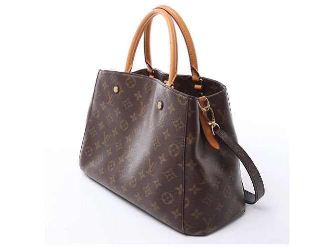 Borsa 2Way Louis Vuitton Montaigne MM in Monogram Canvas marrone M41056 Bordò - vista 4