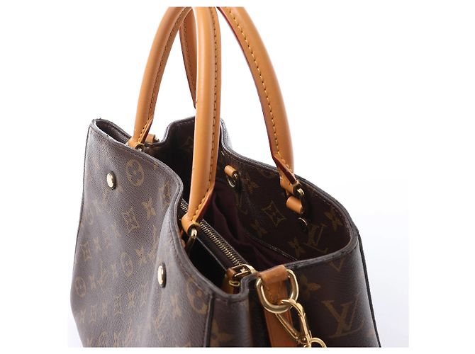 Borsa 2Way Louis Vuitton Montaigne MM in Monogram Canvas marrone M41056 Bordò - vista 5