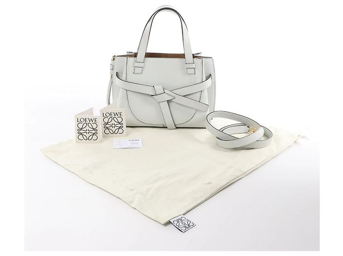 Borsa a mano 2Way in pelle LOEWE Gate Mini Top Handle in Gray Grigio - vista 14