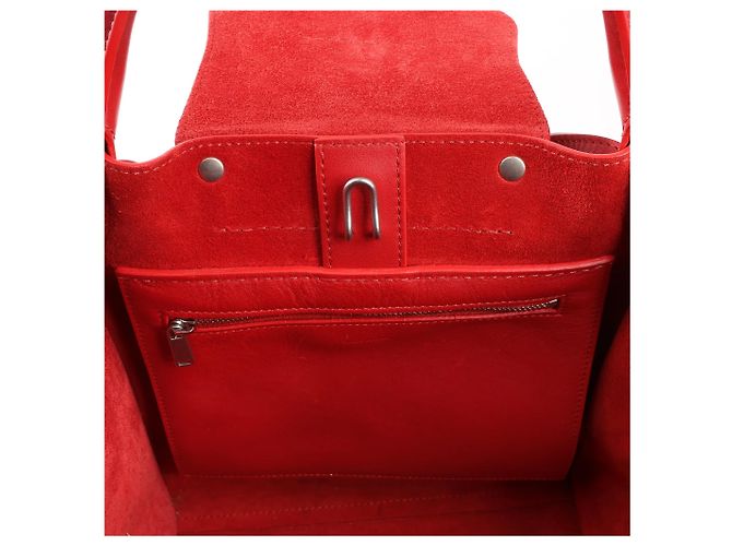 Céline CELINE Big Bag Small Leather 2way Handbag in rosso - vista 15