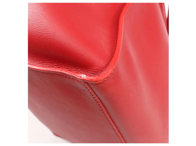 Céline CELINE Big Bag Small Leather 2way Handbag in rosso - vista 9