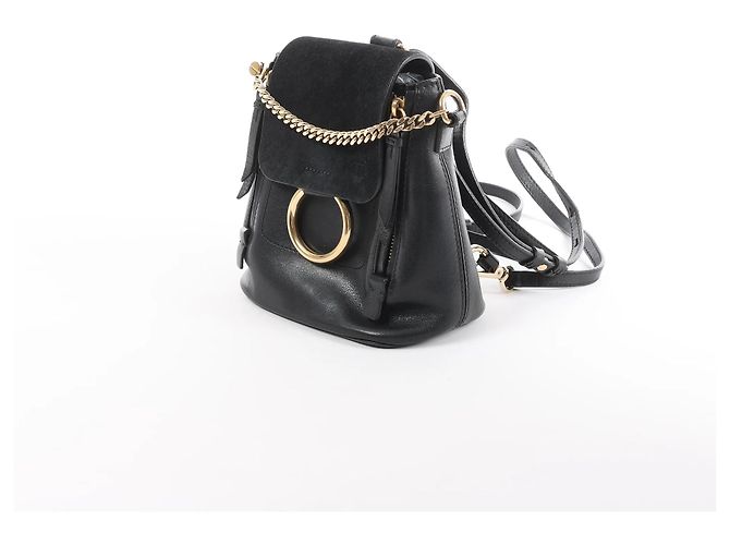 Chloé Zaino Chloe Faye in pelle e scamosciato nero Beige - vista 2