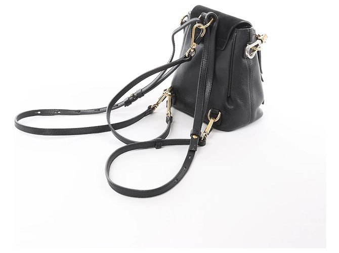 Chloé Zaino Chloe Faye in pelle e scamosciato nero Beige - vista 4