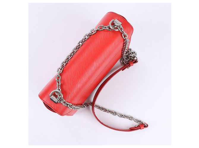 Borsa a Spalla Louis Vuitton Epi Leather Twist MM in Rosso M50523 Rosa - vista 6